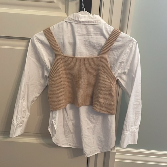 Zara girls size 10 two-piece shirt and vest set - Picture 2 of 4